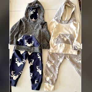 Baby Deer Print Hoodies and Pants